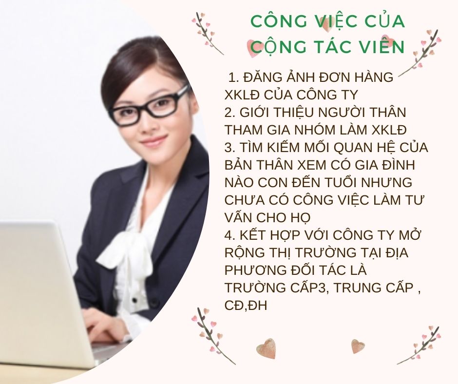Tuyển cộng tác viên kinh doanh